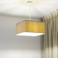 LAMPA WISZĄCA LEN KWADRO BEŻ