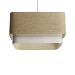 BPS KONCEPT - LAMPA WISZĄCA LEN KWADRO DUO LEN JUTA