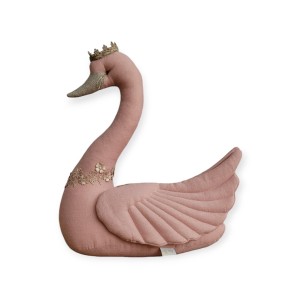 LOVE ME DECORATION - ŁABĘDŹ CIEPŁY RÓŻ Z KORONĄ