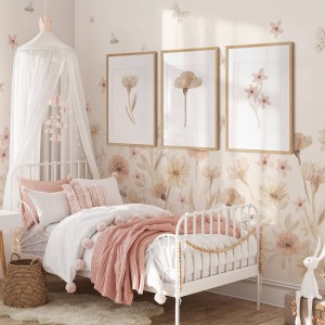 PASTELOWE LOVE- ZESTAW AKWARELOWYCH PLAKATÓW DLA DZIECI KWIATY III