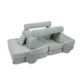 Miętowa sofa dziecięca Meow Baby Premium Boucle