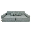 Dziecięca sofa boucle Meow Baby Premium w odcieniu miętowym