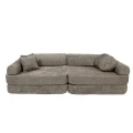 Sofa dla dziecka Meow Baby z tapicerką boucle tan beige