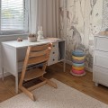 Kaszmirowe biurko dla dziecka Vintage Wood Luck Design z trzema szufladami