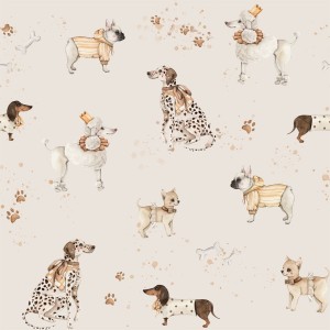 DEKORILLO - TAPETA DZIECIĘCA W PIESKI I LOVE DOGS  