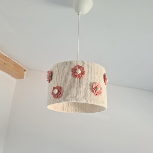 MARMYS FELT STUDIO - LAMPA SUFITOWA DLA DZIEWCZYNKI RÓŻOWE MARGARETKI