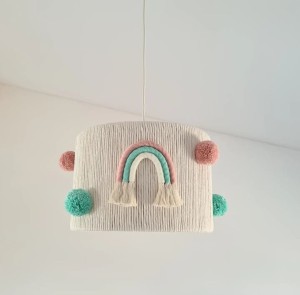 MARMYS FELT STUDIO - LAMPA SUFITOWA DLA DZIECKA MIĘTOWE TĘCZE