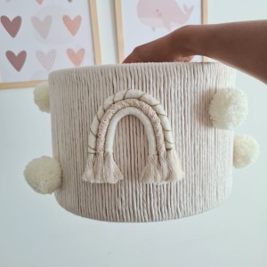 MARMYS FELT STUDIO - LAMPA SUFITOWA DLA DZIECKA TĘCZE KREMOWE ZE ZŁOTĄ NITKĄ