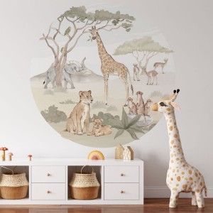 DEKORILLO - NAKLEJKA KOŁO SAFARI