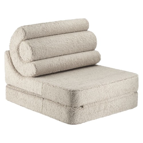 fotel rozkładany dla dziecka beżowy