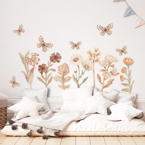 PASTELOWE LOVE - ZESTAW NAKLEJEK KWIATY BOHO I