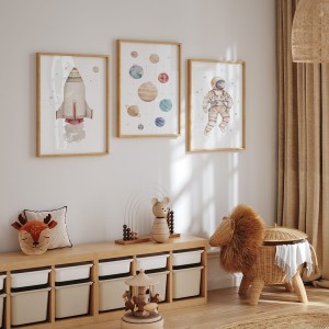 PASTELOWE LOVE- ZESTAW PLAKATÓW DLA DZIECI KOSMOS