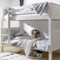 łóżko piętrowe białe collet inmondo