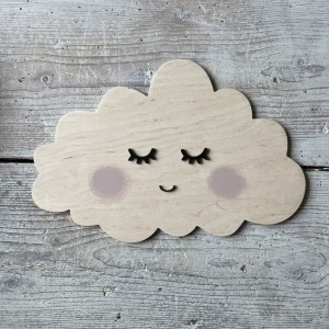 DREWNIAKOWA - LAMPKA DREWNIANA DLA DZIECI CHMURKA