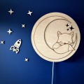 lampka nocna lisek drewniakowa
