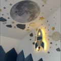 lampka rakieta do kosmicznego pokoju chłopca