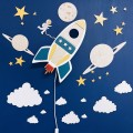 lampka rakieta do kosmicznego pokoju chłopca