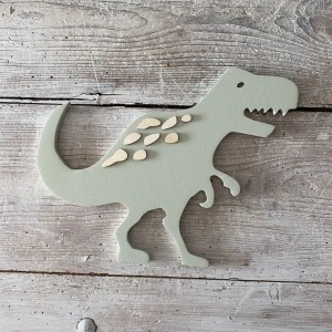DREWNIAKOWA - LAMPKA DREWNIANA DLA DZIECI DINOZAUR T-REX