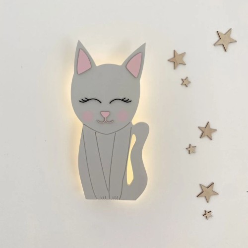 lampka nocna w kształcie kotka