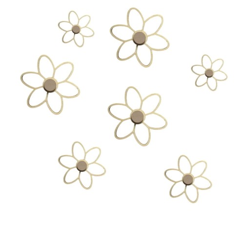 drewniane stokrotki na ścianę