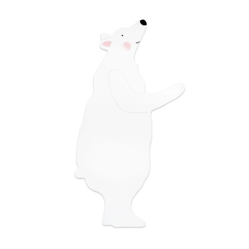drewniany miś polarny na ścianę dla dziecka