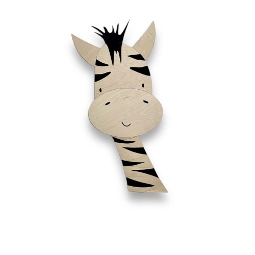 drewniana dekoracja zebra do pokoju dziecka