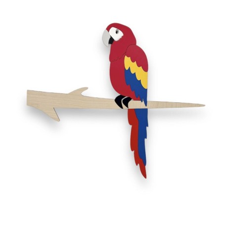 papuga dekoracja na ścianę