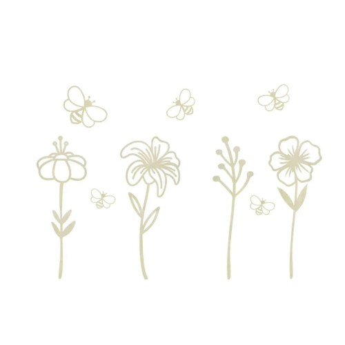 drewniane kwiatki na ściane