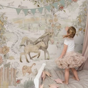 MALUMI - TAPETA VINTAGE COUNTRY PONIES