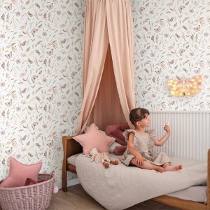 MALUMI - TAPETA DLA DZIEWCZYNKI ŁĄKA MOTYLI BRIGHT