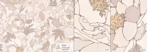 MALUMI PEONIES SEPIA - PRÓBKA TAPETY