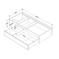 beżowe łóżko młodzieżowe 90x200 tweens wood luck design