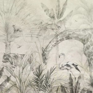 MALUMI - TAPETA DLA DZIECKA EXOTIC ANIMALS GREEN