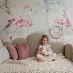 MALUMI - TAPETA DLA DZIEWCZYNKI FLAMINGO BAY INTENSE