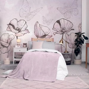 MALUMI - TAPETA DZIEWCZĘCA FLORA KIDS PURPLE