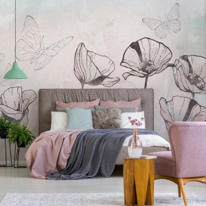 MALUMI - TAPETA DZIEWCZĘCA FLORA KIDS MINT