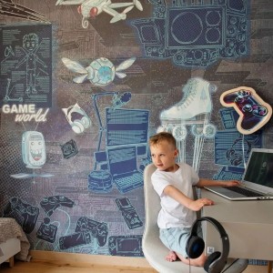 MALUMI - TAPETA DLA CHŁOPCA GAMING ROOM BOYS