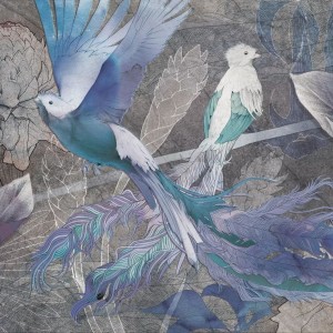 MALUMI - TAPETA PANAMA PURPLE