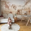 tapeta dziecięca malumi zwięrzęta afryka sawanna sepia (2).jpg