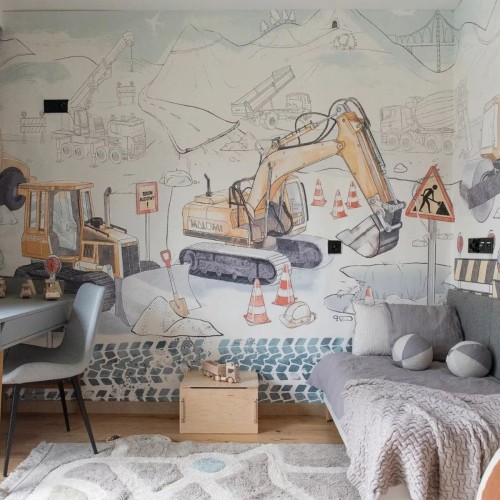 tapeta dla chłopca plac budowy mural mint (3).jpg