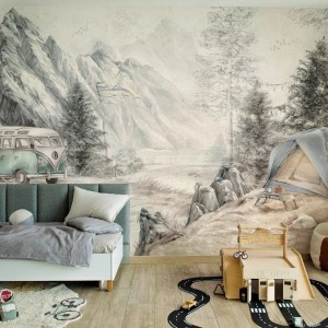 MALUMI - TAPETA DLA DZIECKA MOUNTAIN CAMP DAY