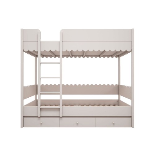 biale łóżko pietrowe babushka