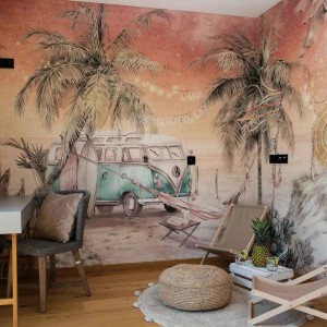 MALUMI - TAPETA SURF CAMP TURQUOISE