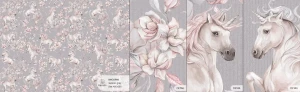 MALUMI UNICORNS GRAY - PRÓBKA TAPETY  