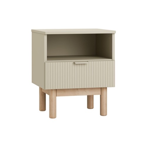 beżowa szafka nocna do pokoju dziecka