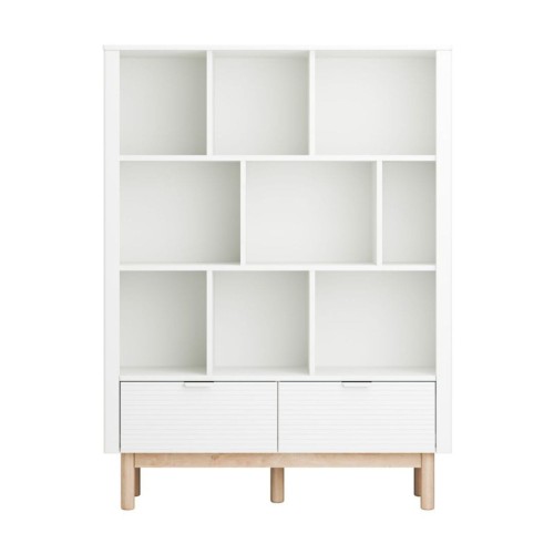 duży regał biały do pokoju dziecka pinio miloo