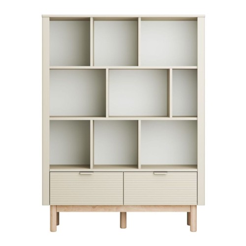 beżowy duży regał do pokoju dziecka pinio miloo