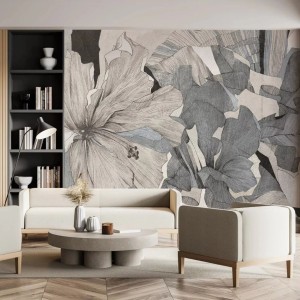 MALUMI - TAPETA HIBISCUS BLUE