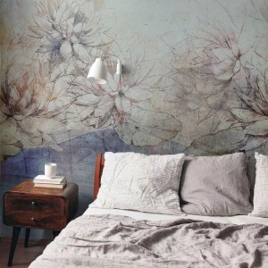 MALUMI - TAPETA WATER LILIES BLUE