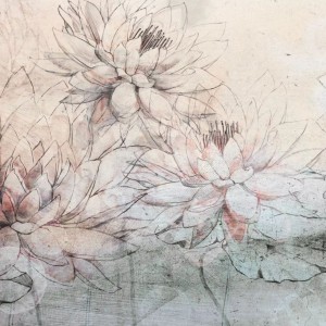 MALUMI - TAPETA WATER LILIES GREY